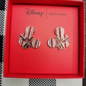 Disney x Baublebar Mickey Mouse Icon Christmas Gift Stud Earrings NIB